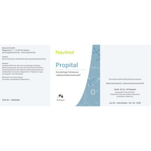 Etikett Navimol Propital Propionsäure kurzkettige Fettsäure